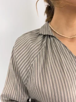 Christian Peau GN Blouse Navy Stripe
