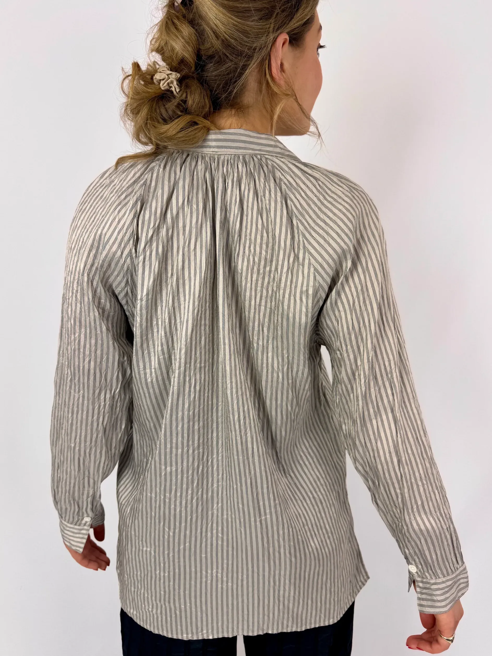 Christian Peau GN Blouse Navy Stripe