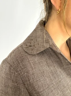 Der Antagonist 8 Embroidered Dress Brown Check