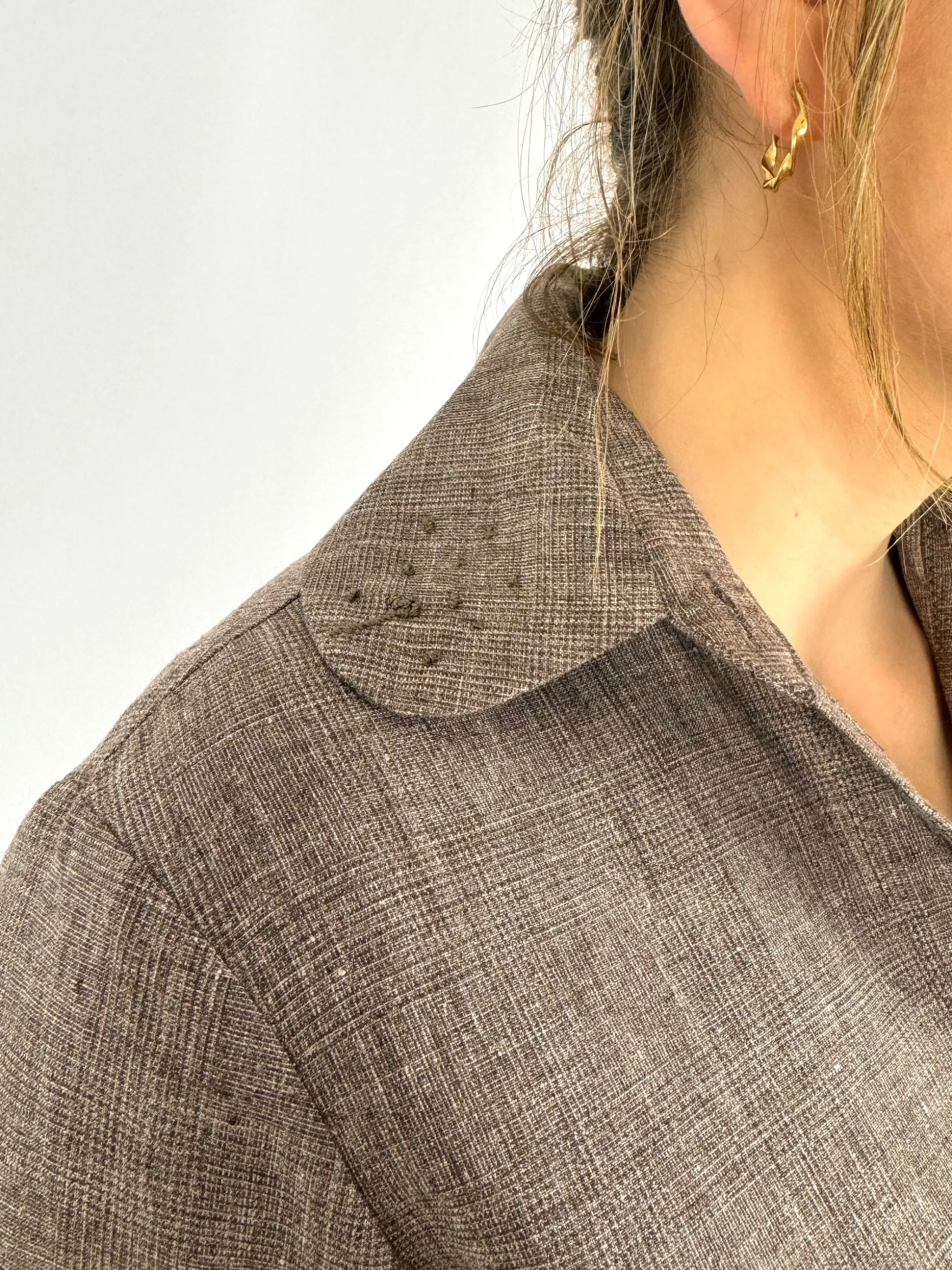 Der Antagonist 8 Embroidered Dress Brown Check