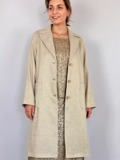 Diega Mileno Coat Silver/Gold