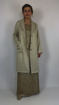 Diega Mileno Coat Silver/Gold