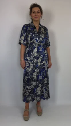 Diega Raviva Dress Blue/Ecru