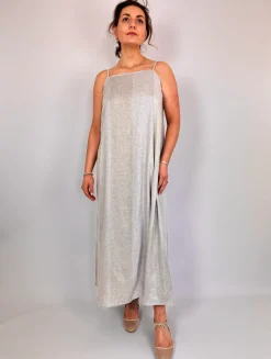 Diega Rofia Dress Silver/Gold