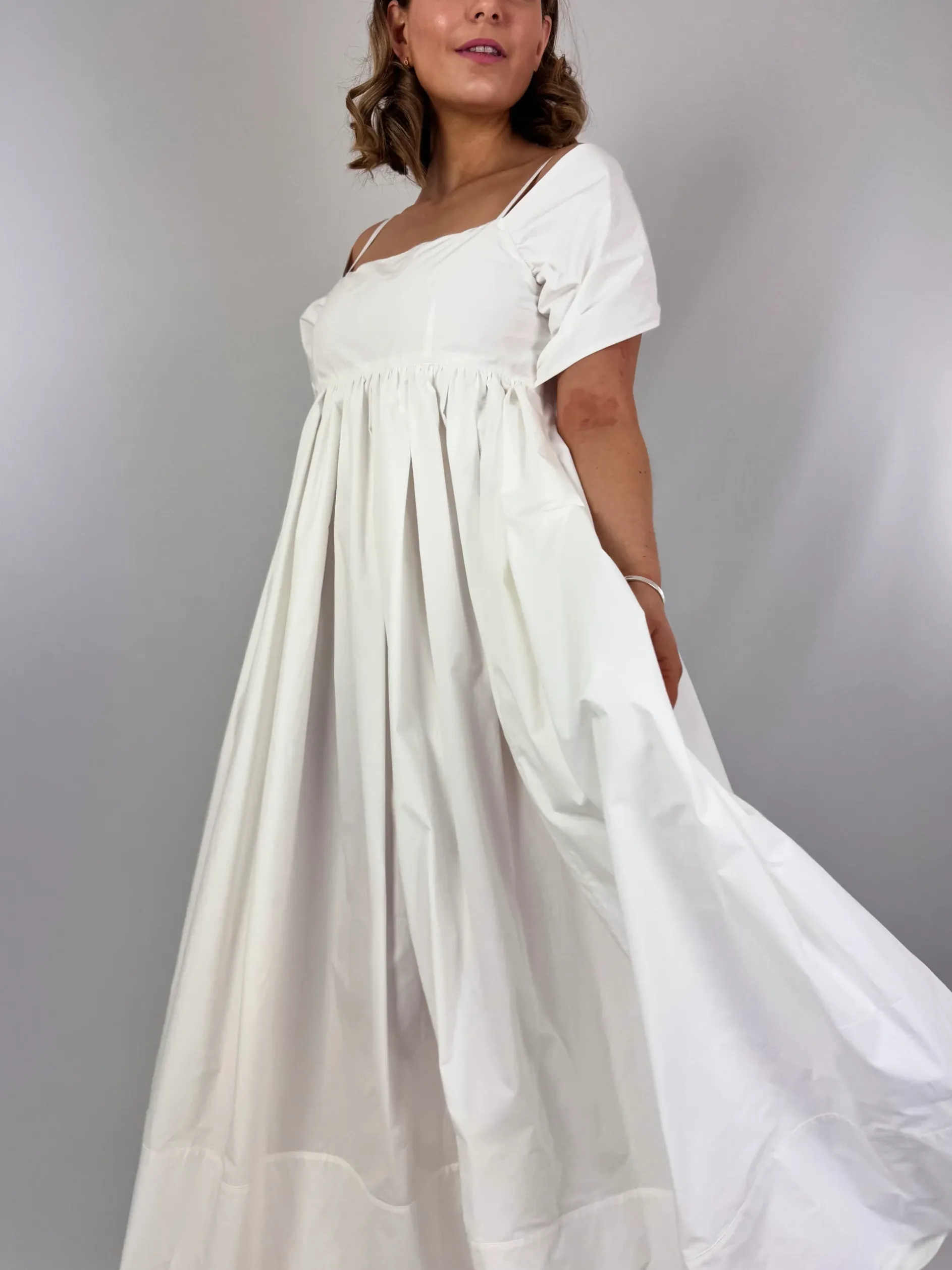 Emin & Paul Tie Front Dress White
