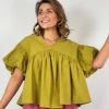 Emin & Paul Volume Blouse Olive