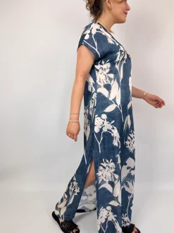 European Culture 14C0 Dress Blue Print