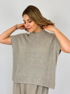 Evam Eva Lily Sleeveless Jumper Grege