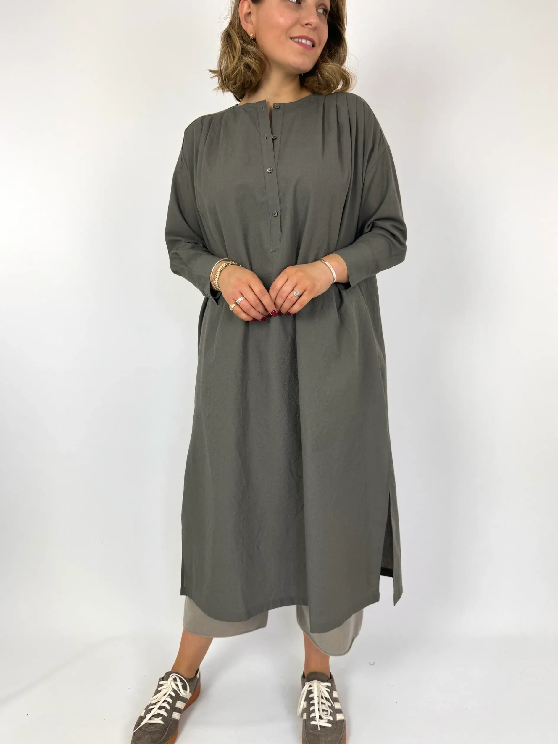Evam Eva Wool Dress Winter Leaf