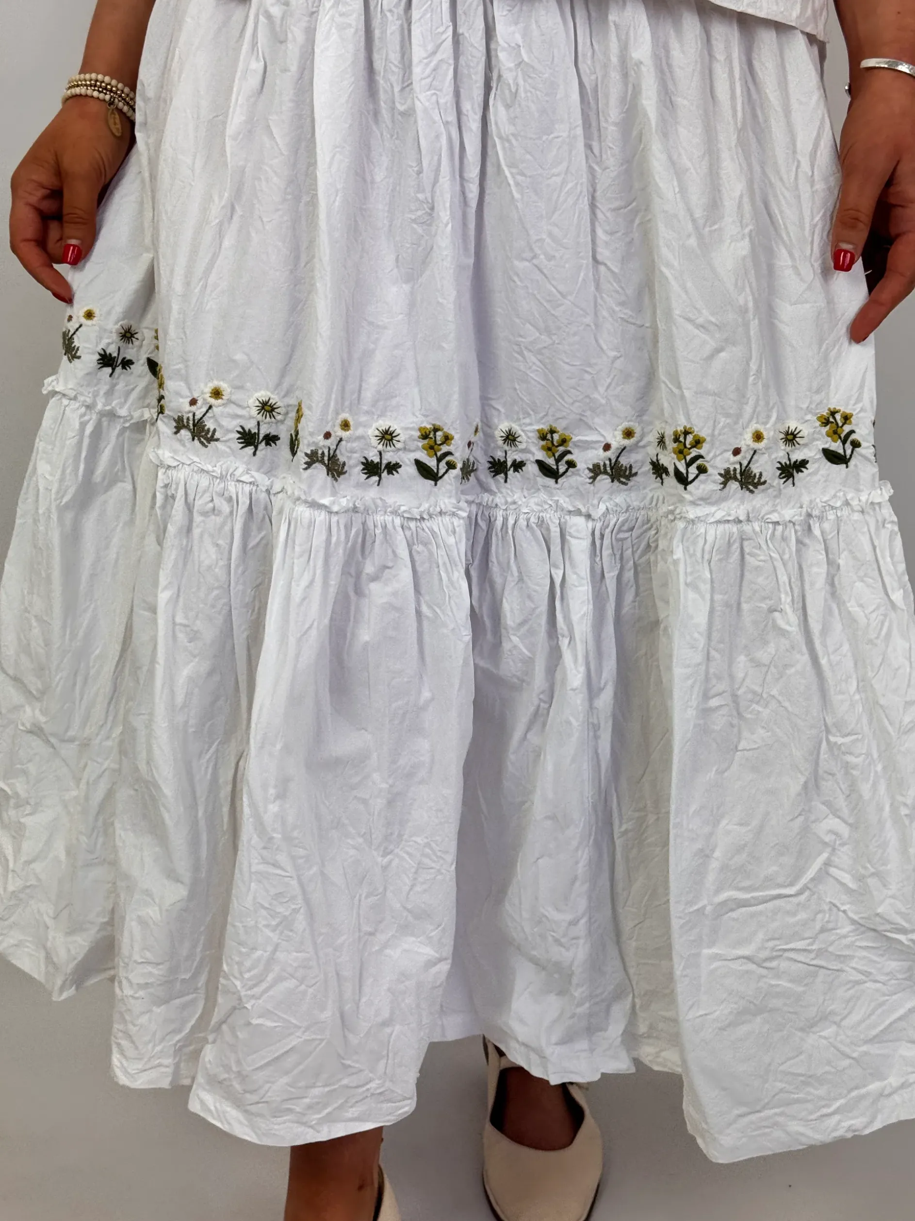 Ewa i Walla Laura Skirt White