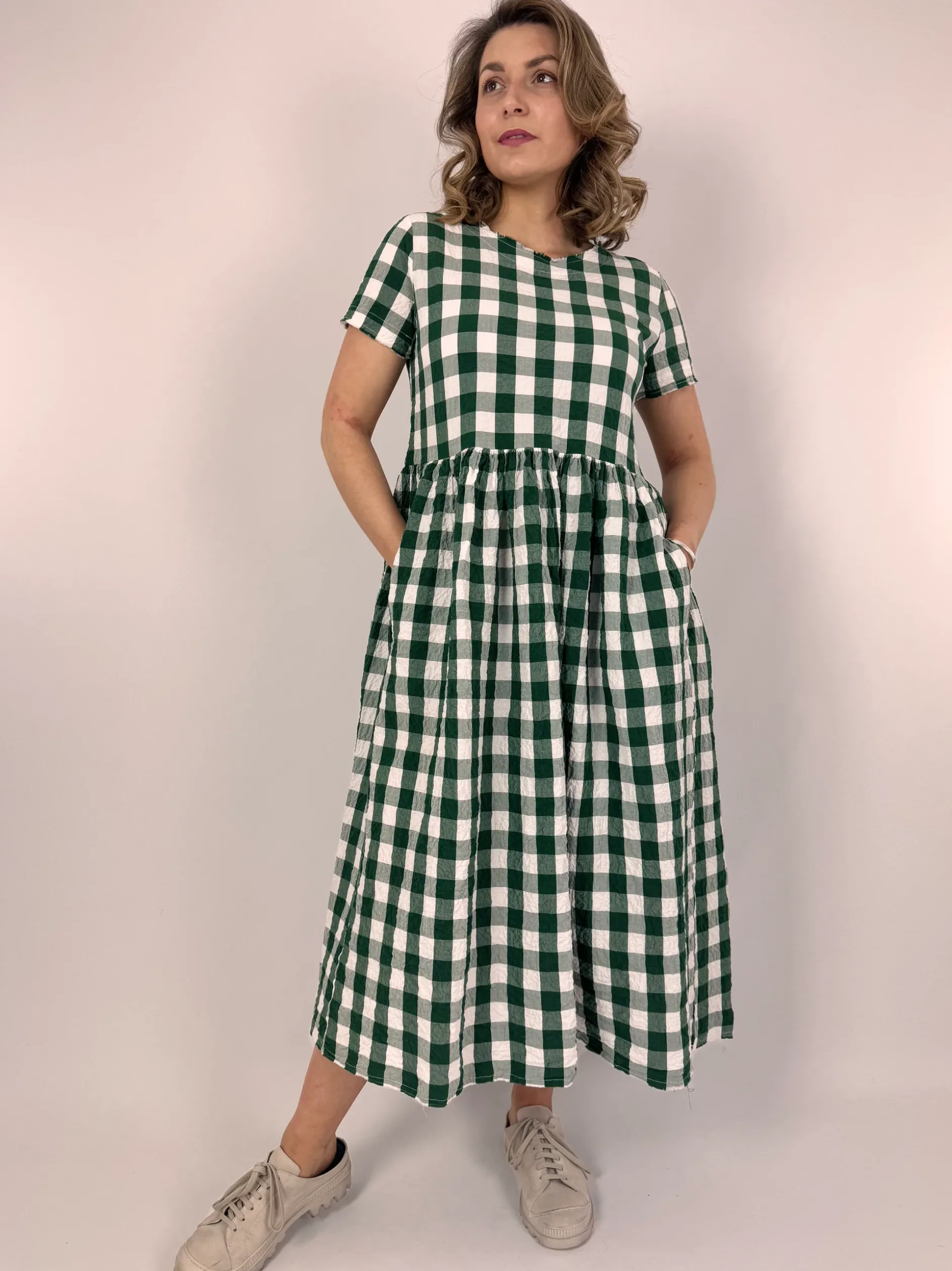 Hannoh Wessel Demi Dress Green Check