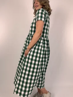 Hannoh Wessel Demi Dress Green Check