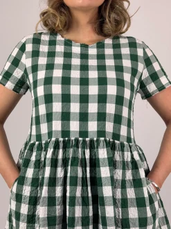 Hannoh Wessel Demi Dress Green Check