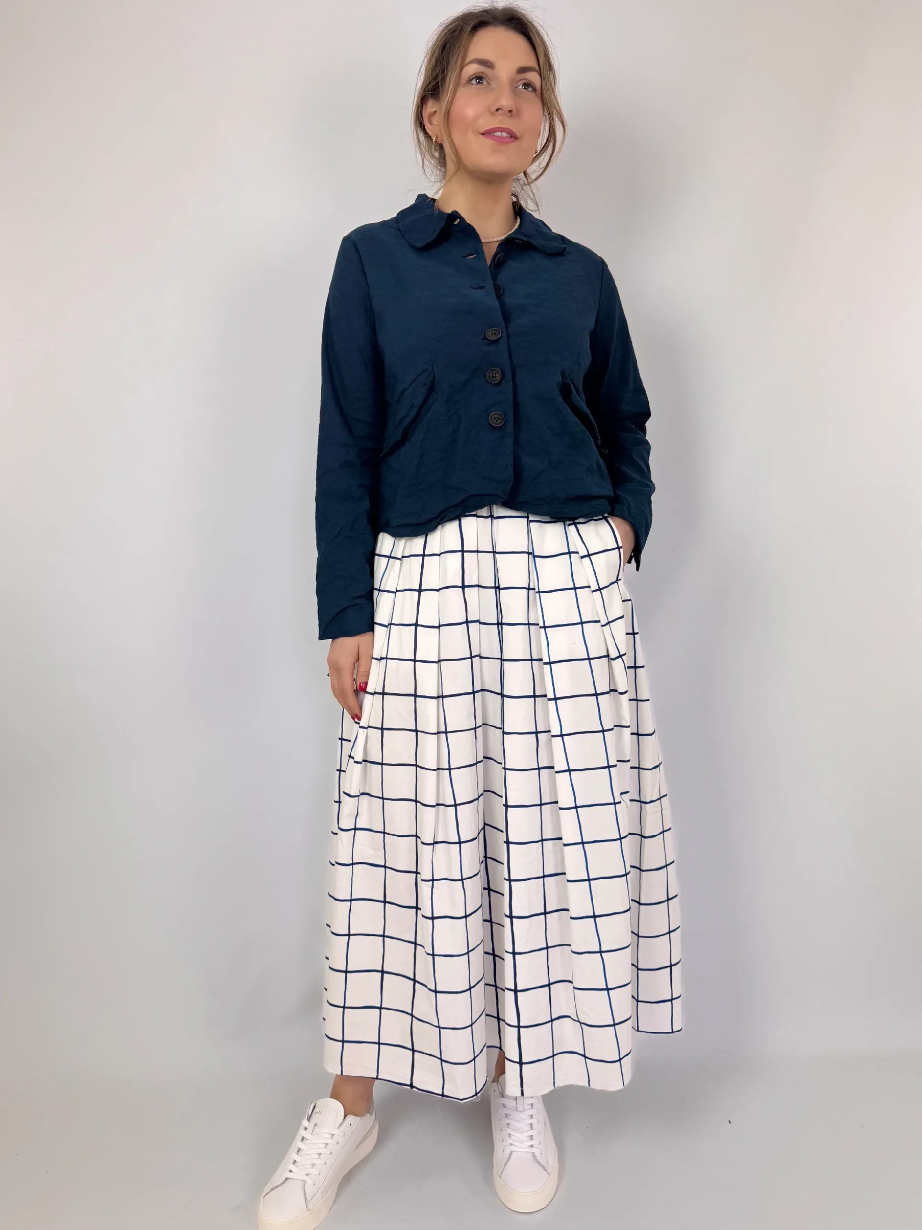 Hannoh Wessel Jolisa Skirt Blue Check