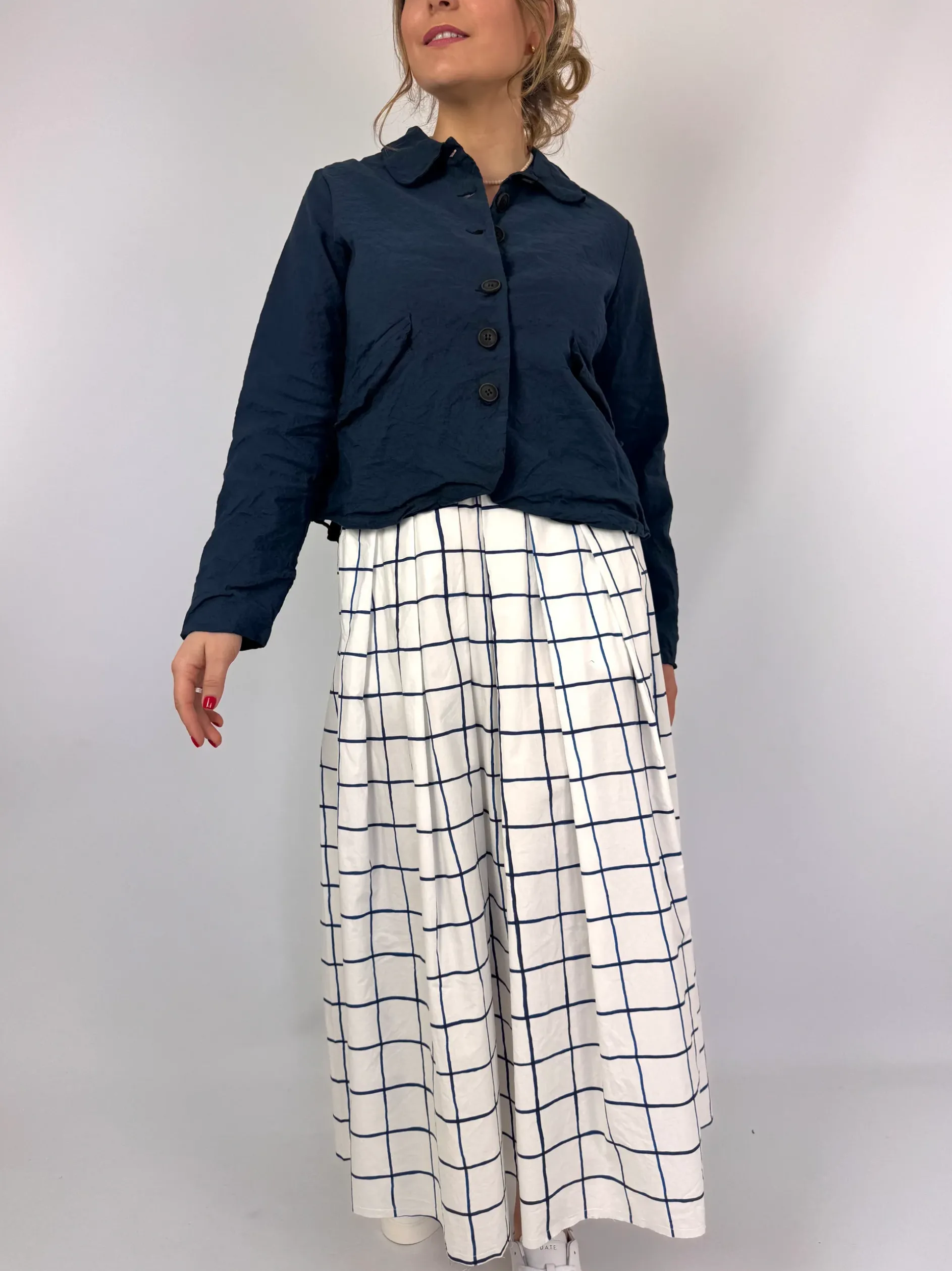Hannoh Wessel Jolisa Skirt Blue Check