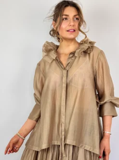 Les Filles d'Ailleurs 834 Blouse Gold