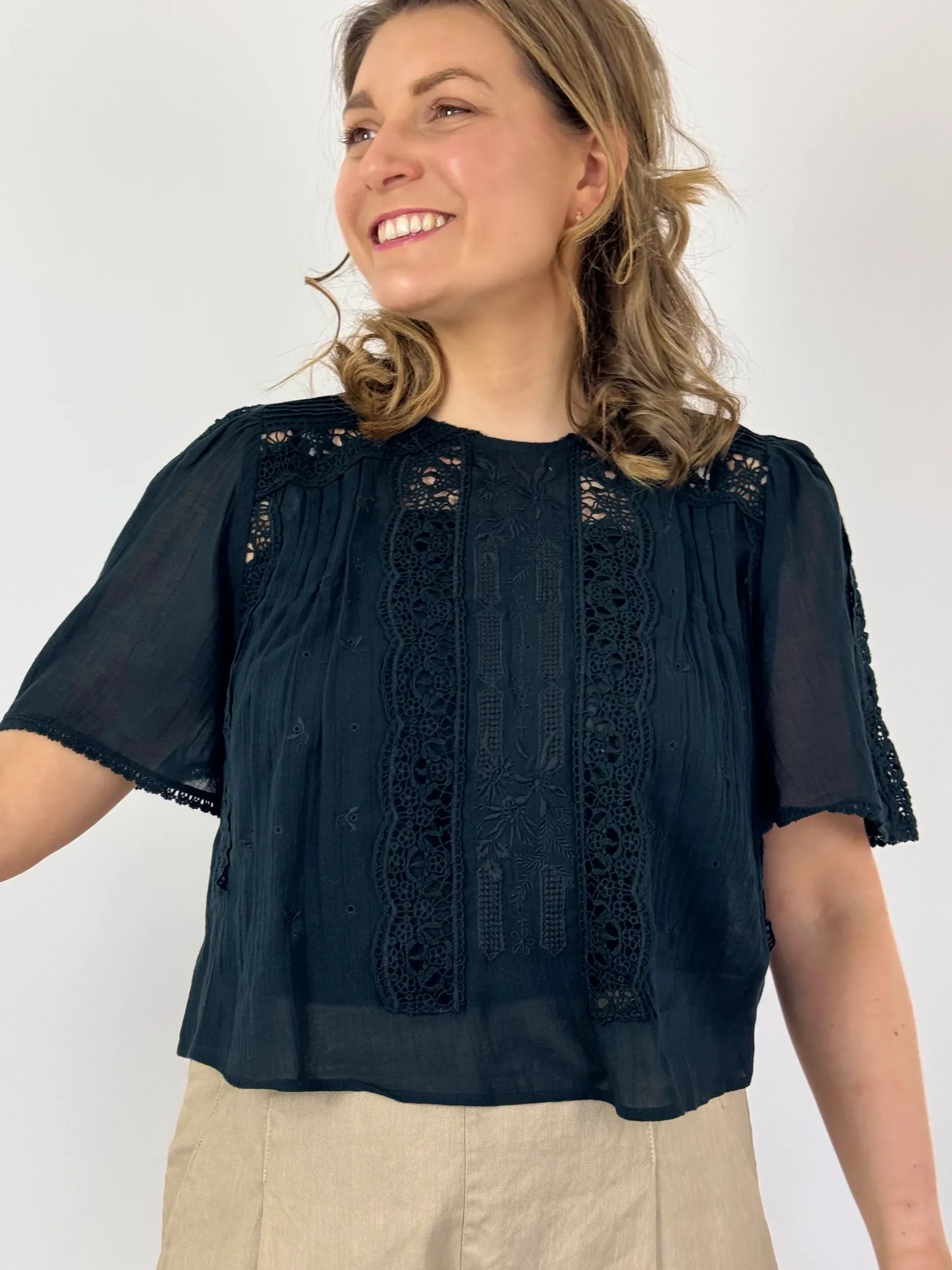 Louise Misha Ingrid Blouse Black