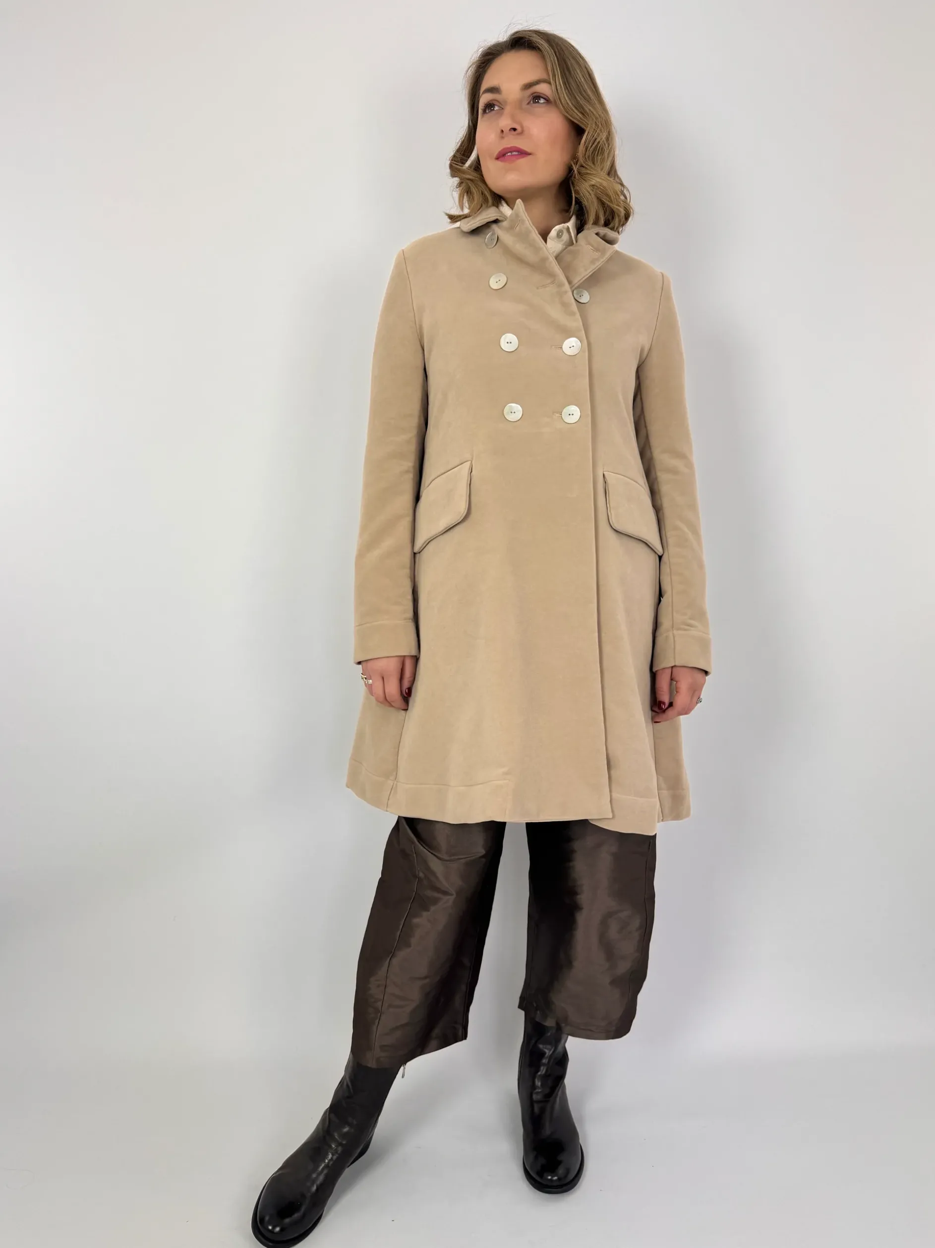 Officinae Double Breasted Coat Beige