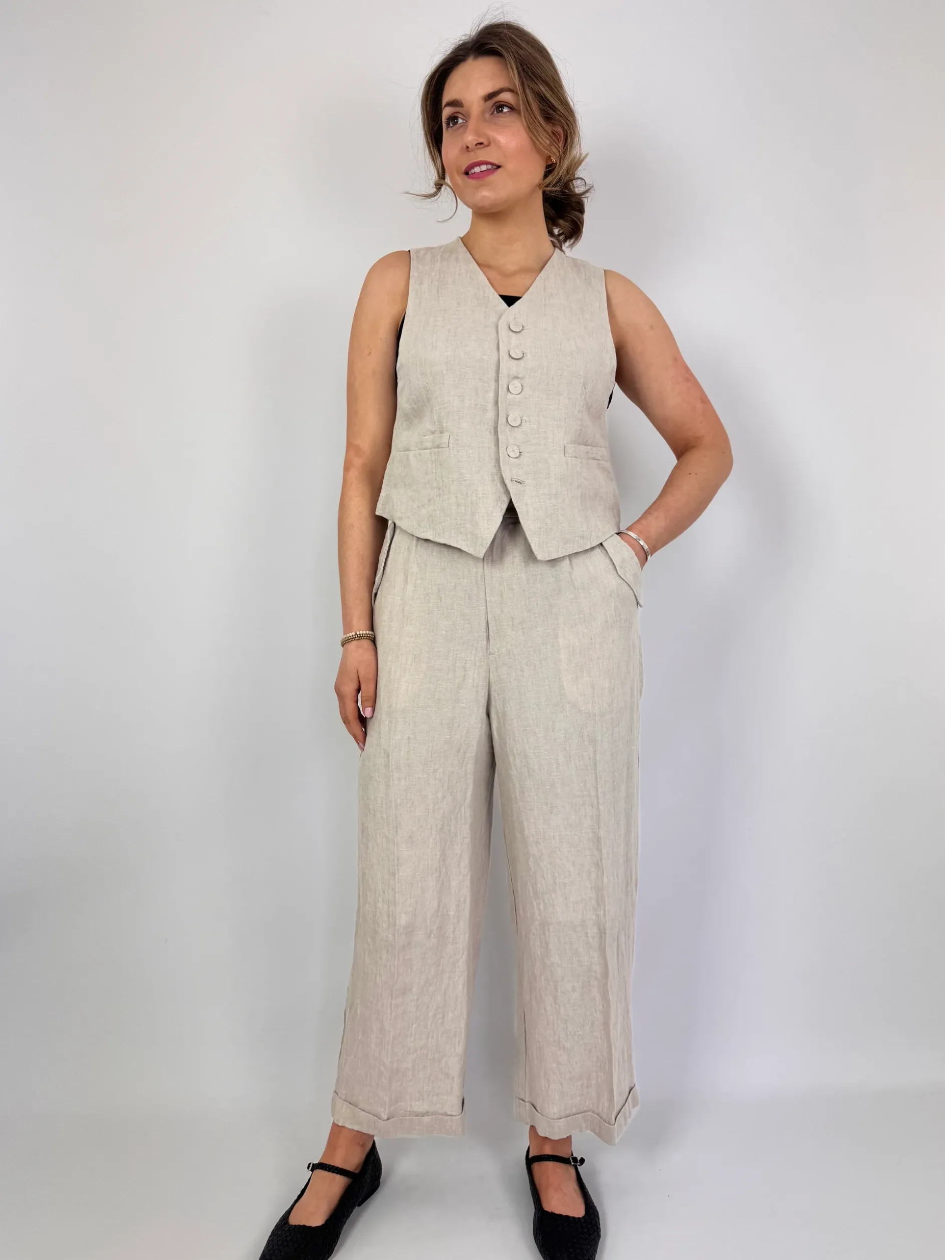 Pas De Calais 3321 Waistcoat Natural