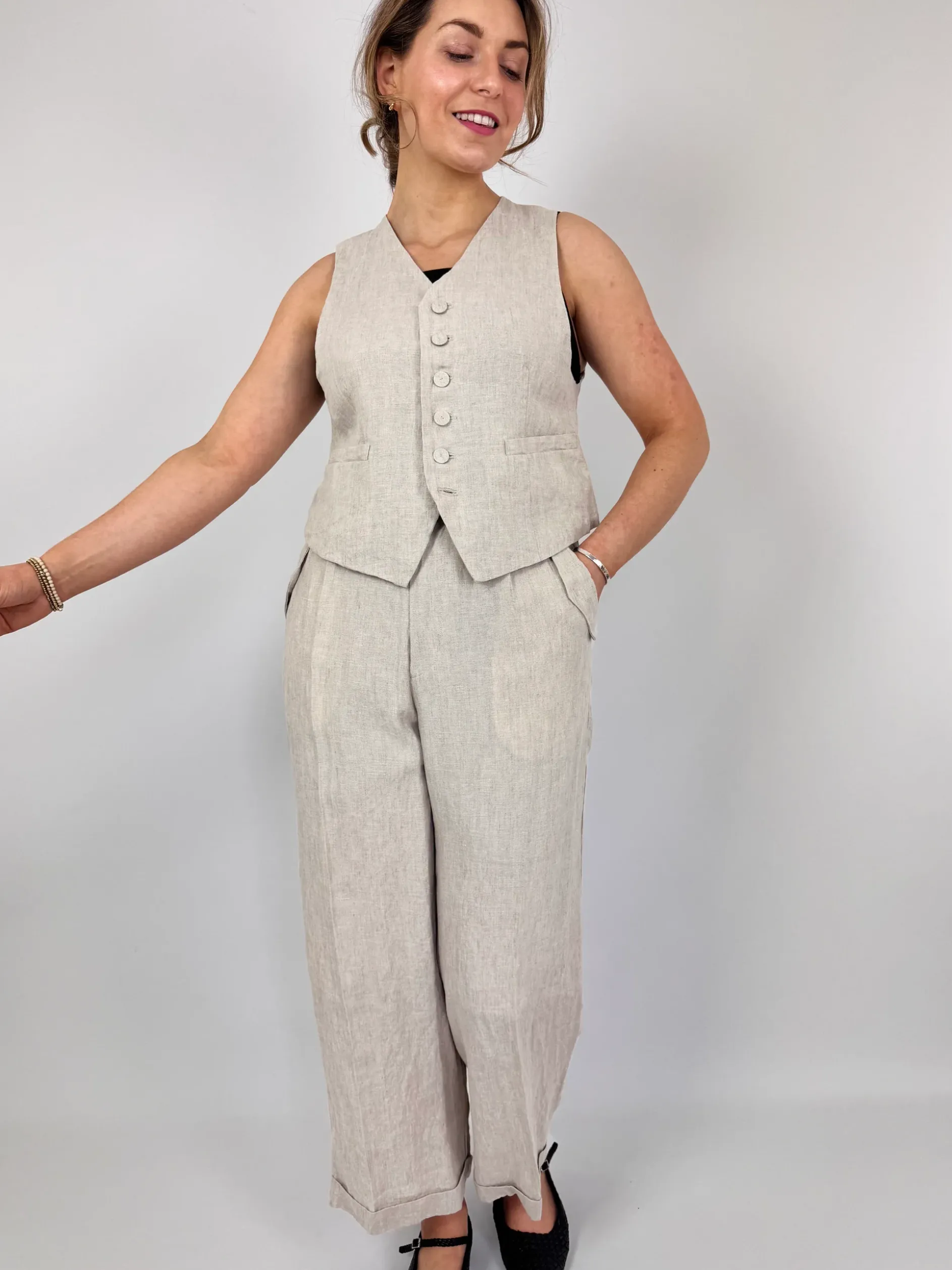 Pas De Calais 3321 Waistcoat Natural
