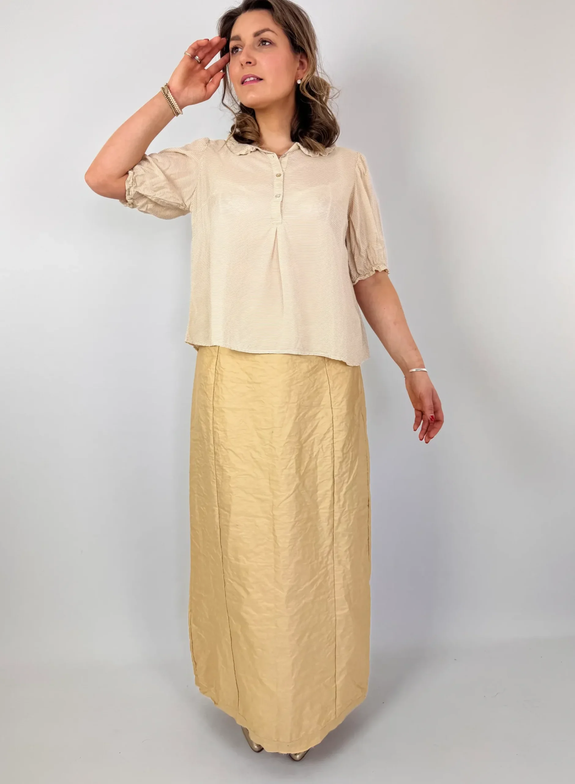 Sula Sweet Blouse Gold/Cream