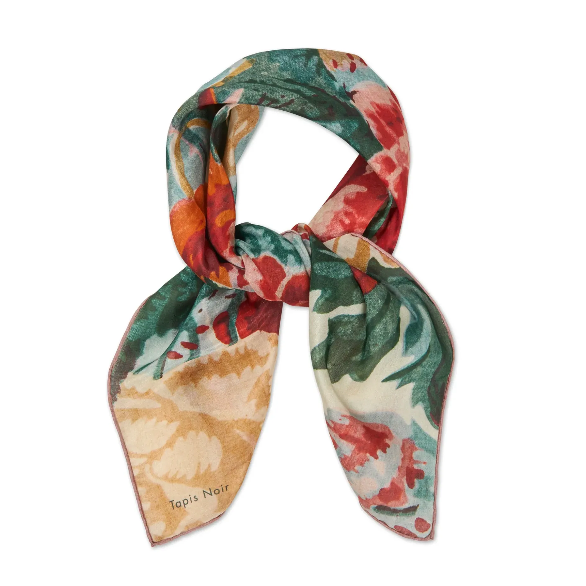 Tapis Noir Light Multicolour Flower Scarf