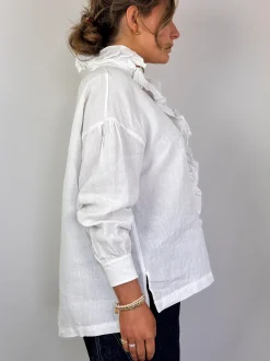 Toujours Ruffle Shirt White