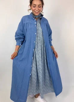 Toujours Work Smock Coat Indigo Blue