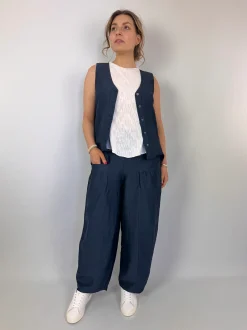 Transit Par-Such B113 Waistcoat Blue
